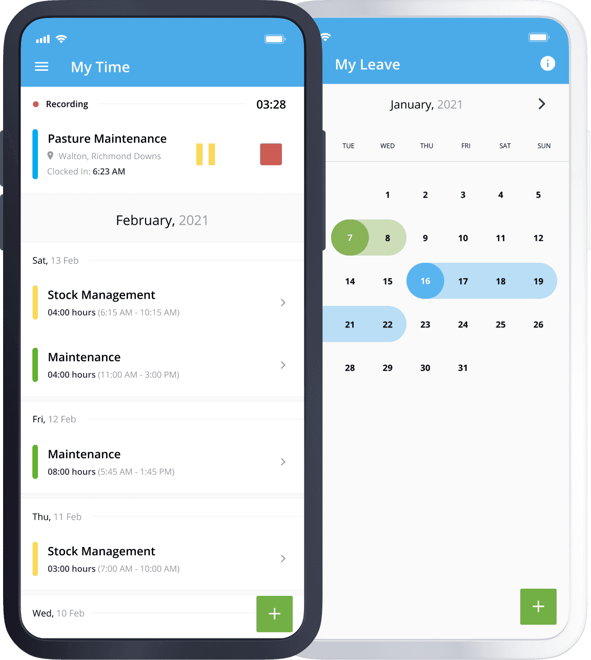 Timesheets, leave, expenses & payslips on mobile